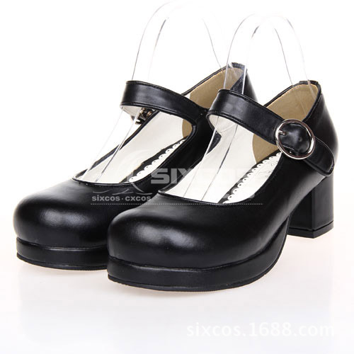 X0240 黑色校園風小皮鞋/女單鞋 中跟洋裝鞋 單帶公主鞋 女僕鞋工廠,批發,進口,代購