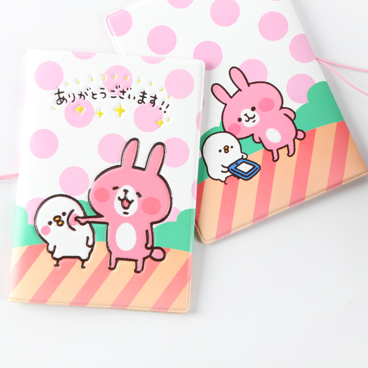 日本人氣萌物Kanahei卡娜赫拉的小動物小雞粉兔 護照套卡通證件套工廠,批發,進口,代購