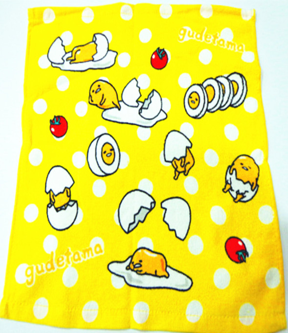 可愛卡通日本蛋黃哥gudetama懶蛋蛋雞蛋君小毛巾大方巾工廠,批發,進口,代購