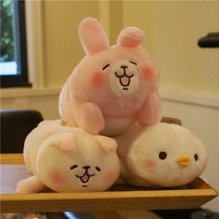 日本kanahei卡娜赫拉的小動物毛絨筆袋粉兔子小雞可愛卡通文具盒工廠,批發,進口,代購