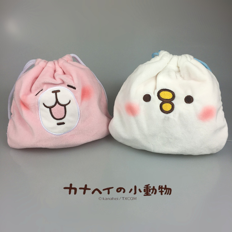 日本人氣Kanahei卡娜赫拉的可愛小動物小鳥兔子貓咪束口袋零錢包工廠,批發,進口,代購