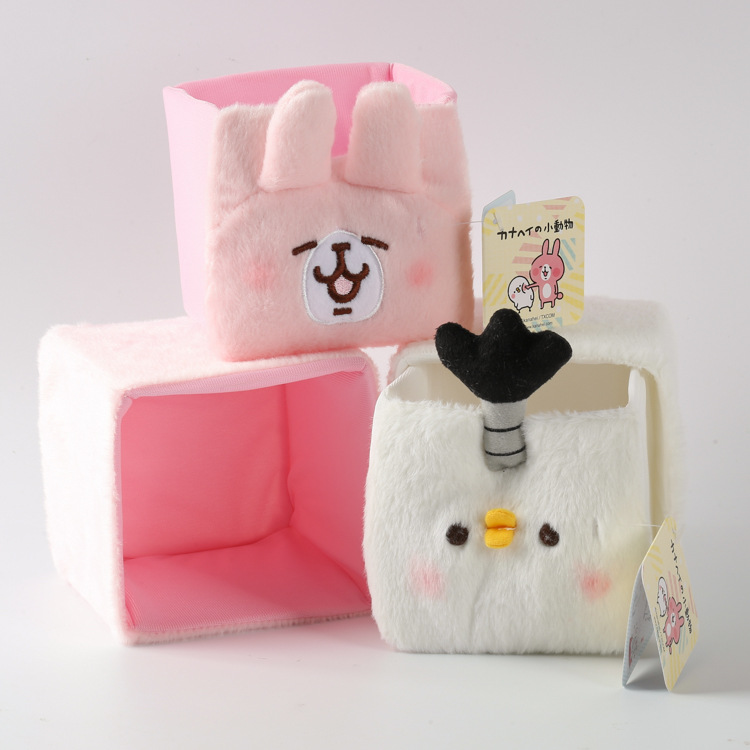 日本人氣 kanahei卡娜赫拉的小動物粉兔 桌麵收納盒 抽屜式飾品盒工廠,批發,進口,代購
