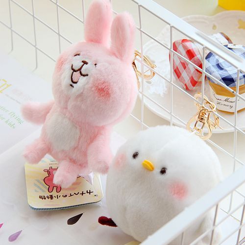 日本 kanahei卡娜赫拉的小動物毛絨公仔包包掛件粉兔子可愛鑰匙扣工廠,批發,進口,代購