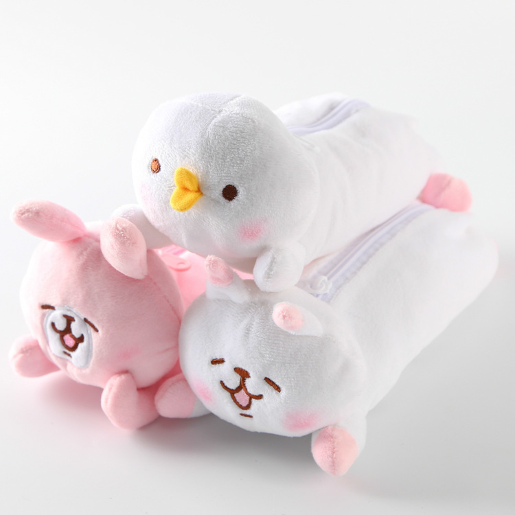 日本萌物 Kanahei卡娜赫拉的小動物粉兔毛絨長款零錢包化妝袋筆袋工廠,批發,進口,代購