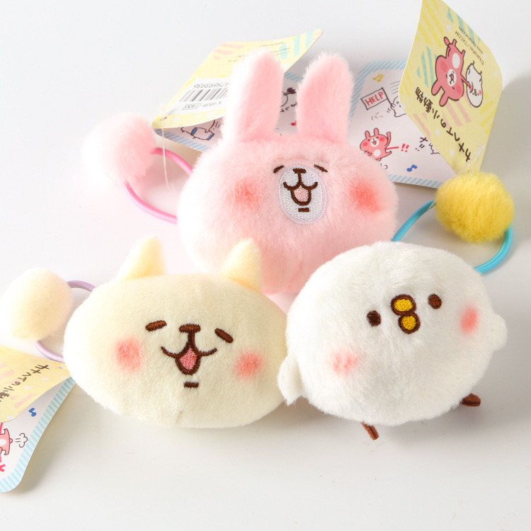 日本人氣 Kanahei卡娜赫拉的小動物卡通兒童女生 小發繩 毛球發飾工廠,批發,進口,代購