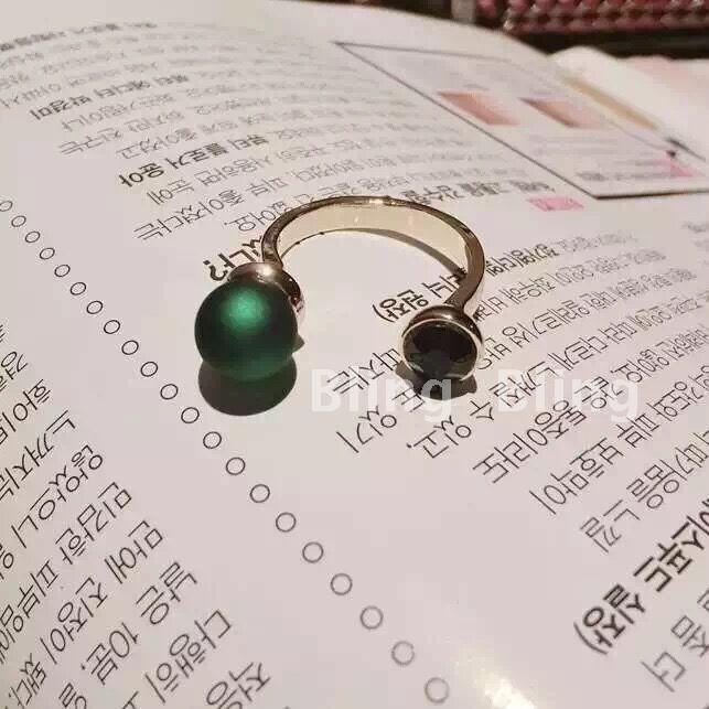 韓國進口東大門代購設計師奢華大顆珍珠寶石韓劇女主同款戒指指環批發・進口・工廠・代買・代購