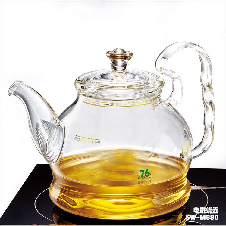 臺灣76電磁爐專用耐熱玻璃燒水壺 大容量透明加熱煮茶壺 功夫茶具工廠,批發,進口,代購