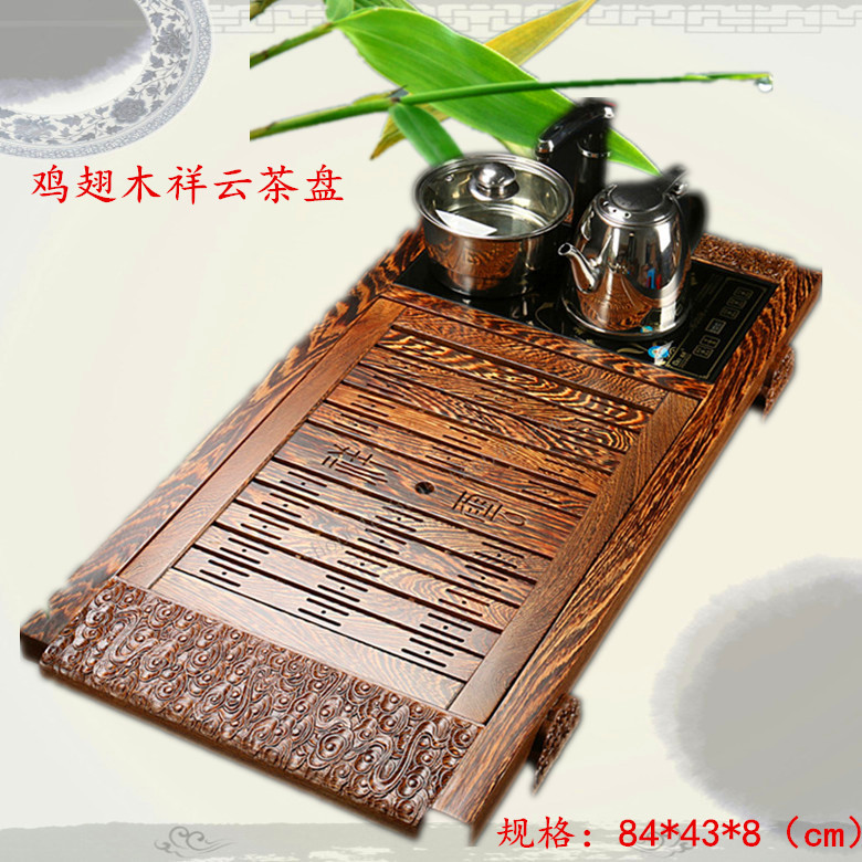 名貴 雞翅木茶盤茶具 長度85cm 寬度45cm的雞翅木紋茶盤可配電器工廠,批發,進口,代購