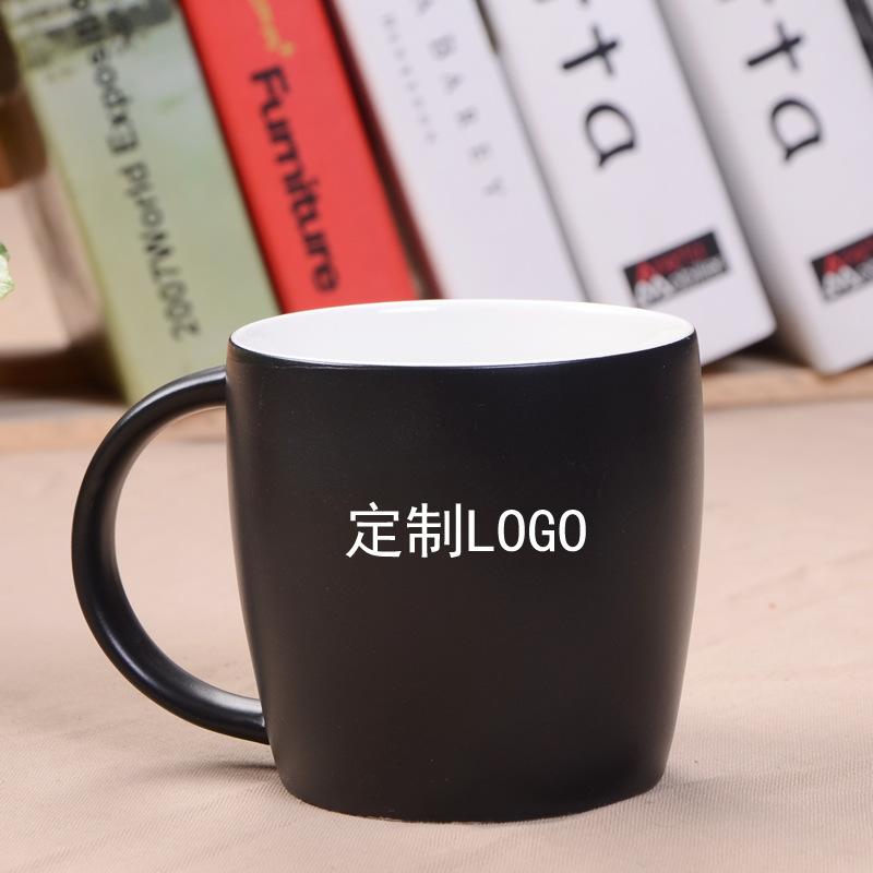 星巴克風 陶瓷馬克杯 帶把黑色咖啡杯 水杯 定製圖案LOGO工廠,批發,進口,代購