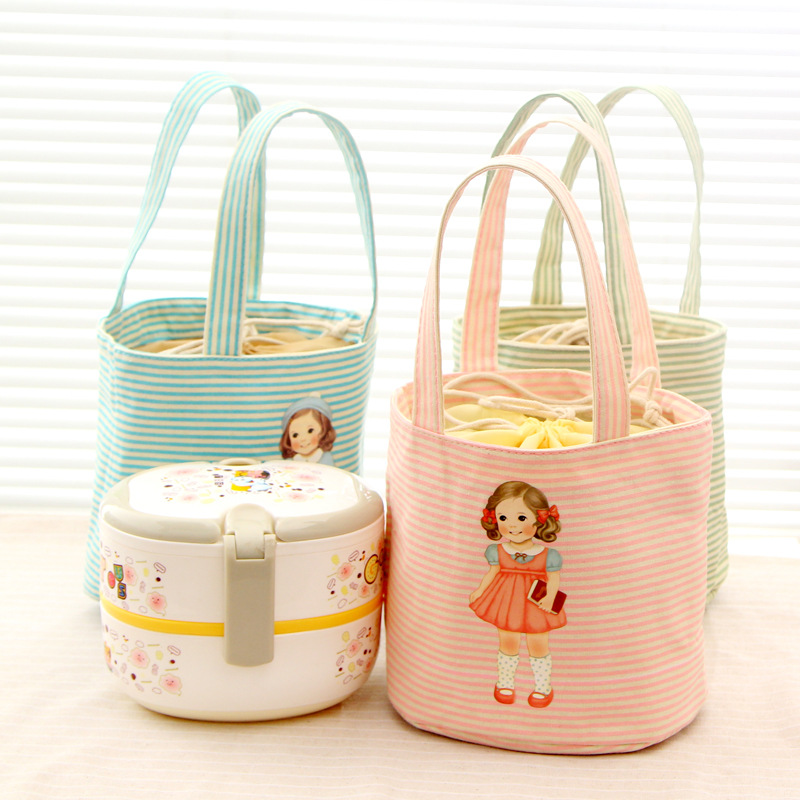 YL01日本保溫加厚洋娃娃便當包 學生手提午餐飯盒袋 帶飯袋子工廠,批發,進口,代購