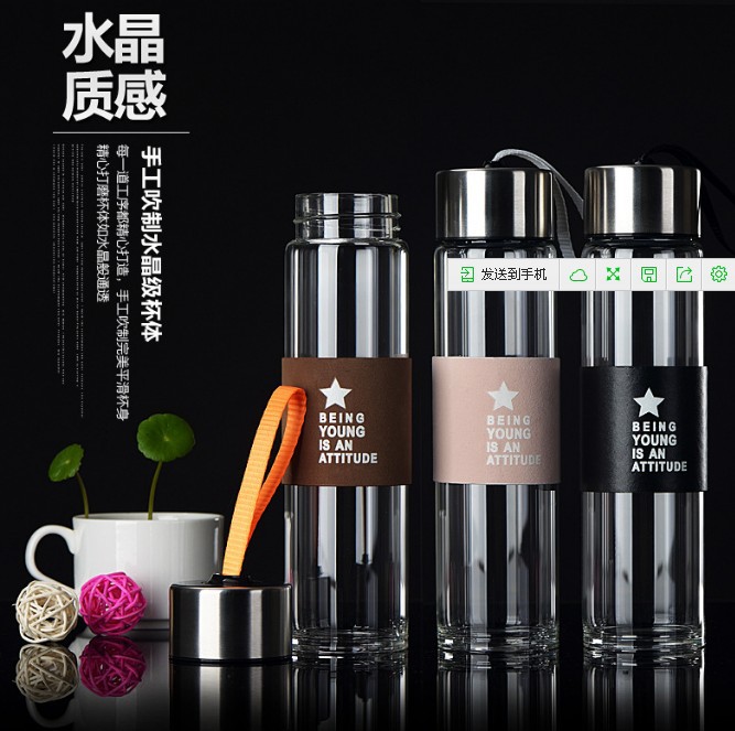 新款星星棒棒杯帶杯套濾網防燙防爆單層玻璃杯 可定製 廠傢直銷工廠,批發,進口,代購