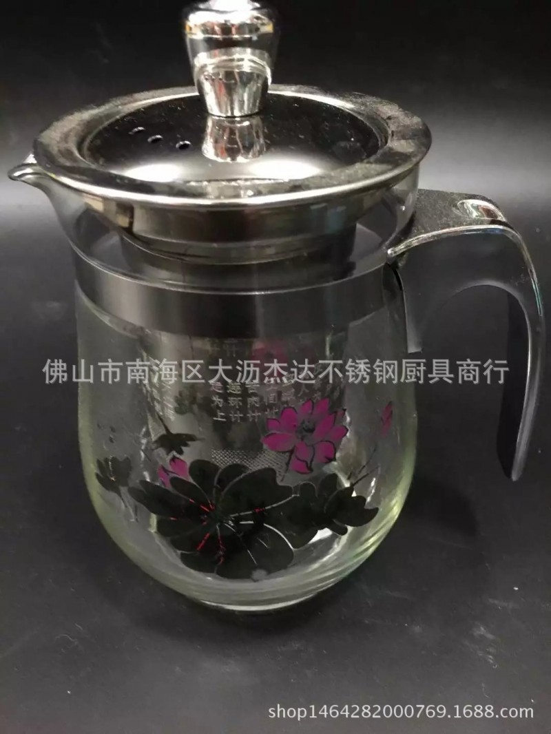 創傑加厚花茶壺大號 耐高溫玻璃茶具耐熱玻璃茶壺 大容量玻璃壺工廠,批發,進口,代購