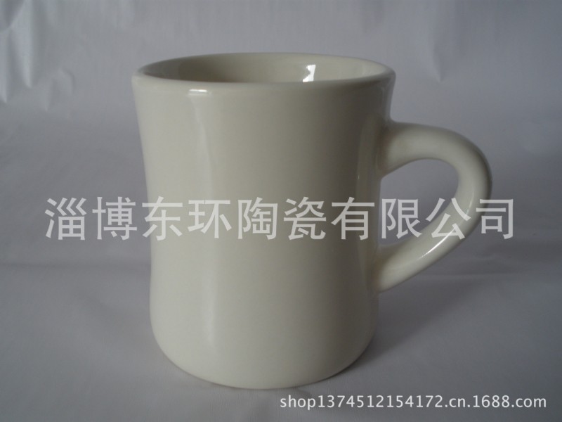 淄博工廠雙開模異形炻瓷厚胎收腰11oz咖啡色釉馬克杯coffee mug批發・進口・工廠・代買・代購