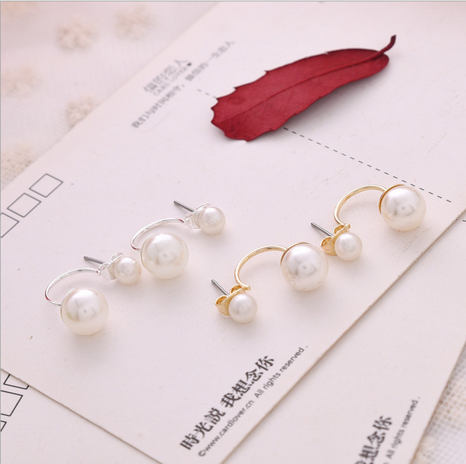 韓劇那年冬天風在吹明星同款 珍珠耳釘耳環後掛式韓國耳飾品女批發・進口・工廠・代買・代購