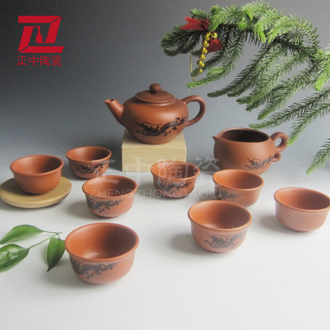 紫砂茶具茶盤 宜興精品紫砂茶具 棕色紫砂茶具批發・進口・工廠・代買・代購