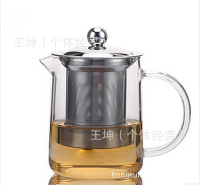 廠傢直銷茶具耐高溫玻璃過濾茶壺 不銹鋼內膽A01批發・進口・工廠・代買・代購