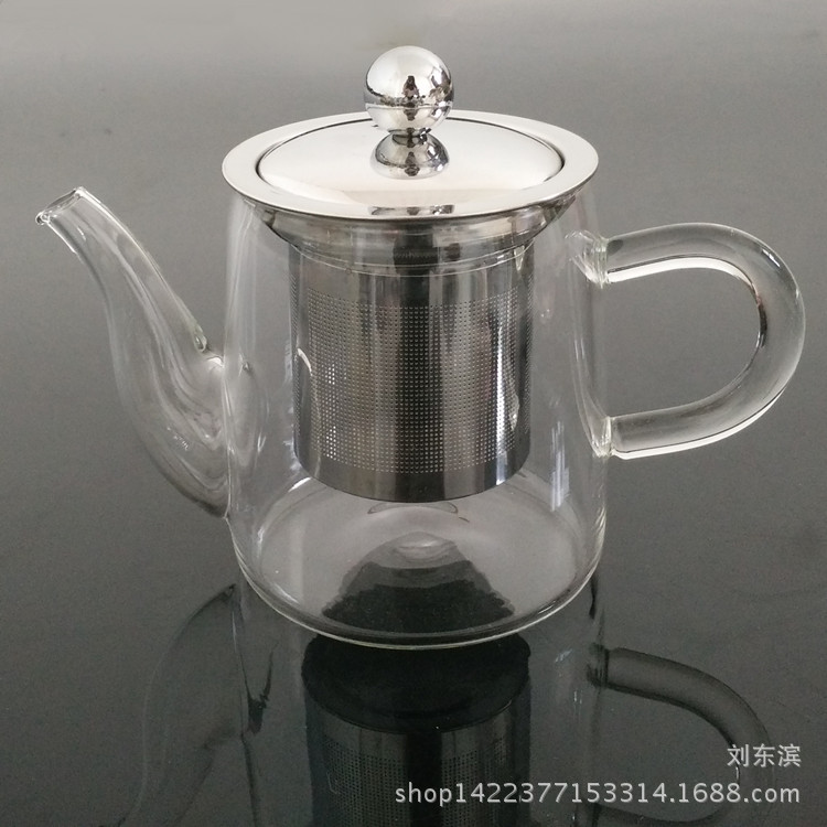 廠傢批發耐熱玻璃茶具玻璃茶壺不銹鋼內膽加厚玻璃茶壺工廠,批發,進口,代購