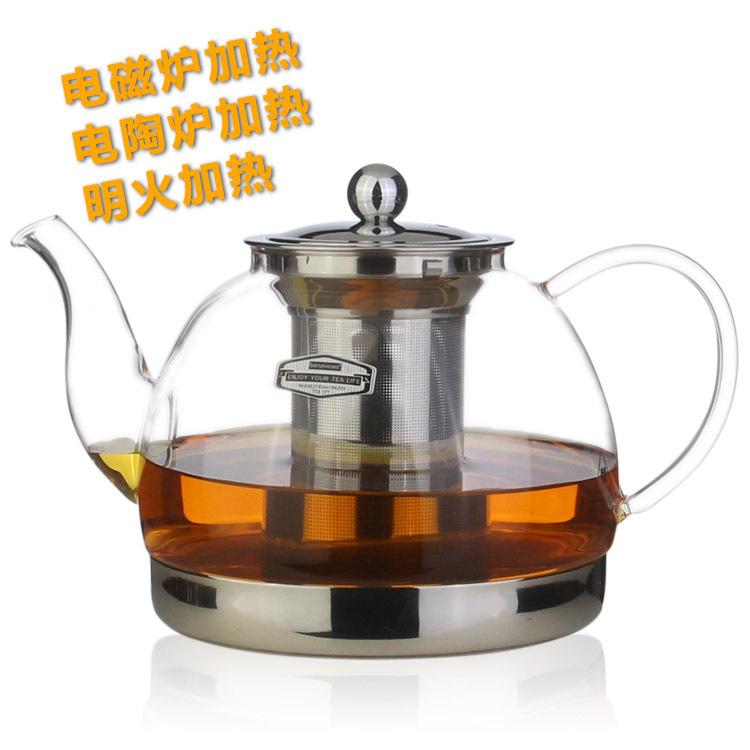 廠傢直銷 玻璃茶壺電磁爐專用泡茶壺不銹鋼過濾煮茶壺茶具 可混批工廠,批發,進口,代購