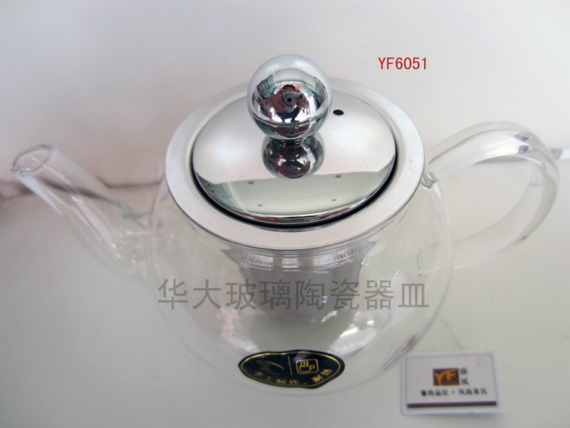 精品雅風玻璃茶壺YF6051茶藝壺/圓潤壺 200ml有內茶膽/花茶壺工廠,批發,進口,代購