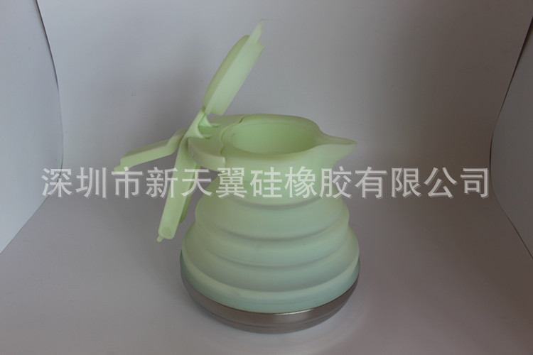 矽膠折疊壺1200ML 透明色矽膠水壺 電磁爐專用茶壺 方便攜帶工廠,批發,進口,代購