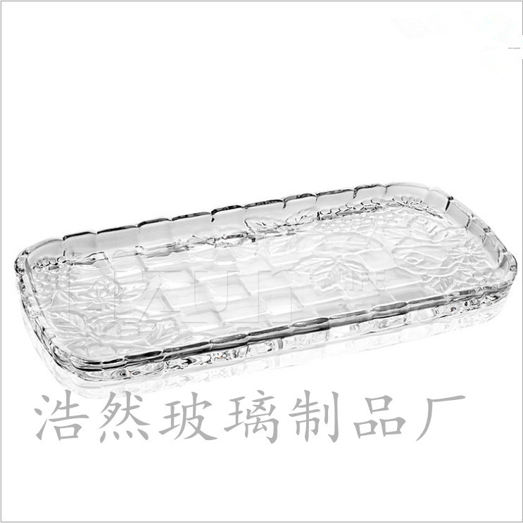 廠傢批發供應 加厚玻璃茶盤 高檔茶具 水果托盤 36cm*18cm工廠,批發,進口,代購