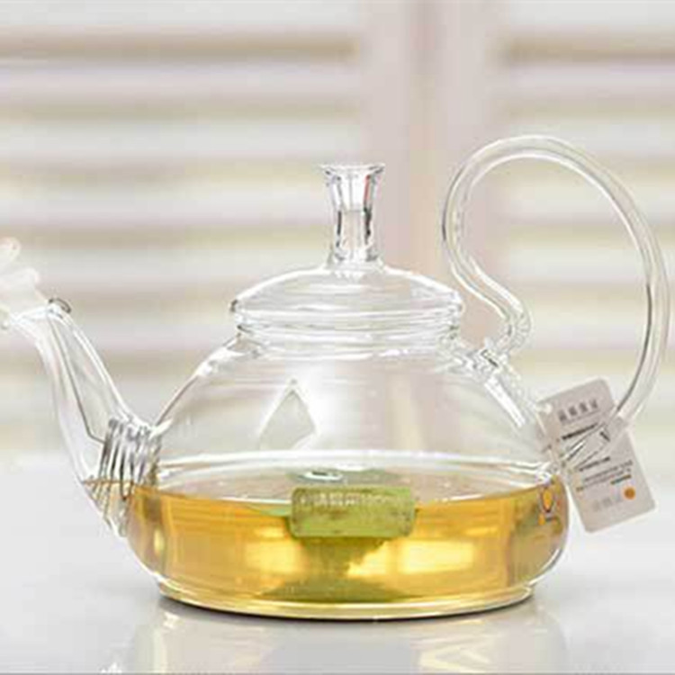 新款高把玻璃茶壺耐熱玻璃茶壺 防掉蓋高把茶壺 壺口帶過濾網批發・進口・工廠・代買・代購