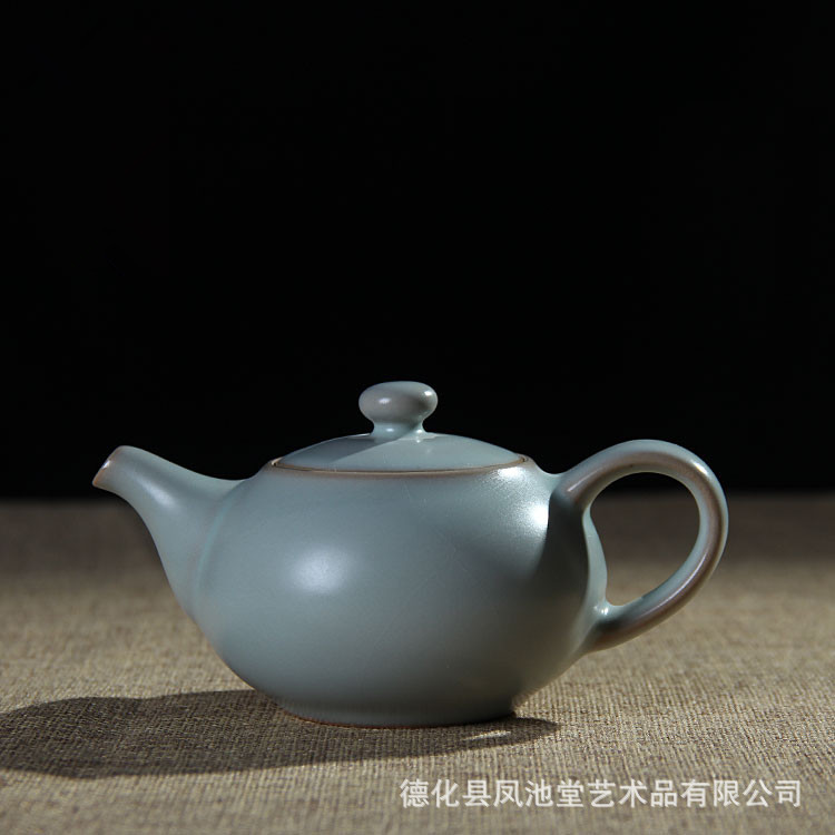 正品汝窯 長嘴壺 單壺 鑾玉開片汝窯陶瓷茶具套裝 功夫茶具組工廠,批發,進口,代購