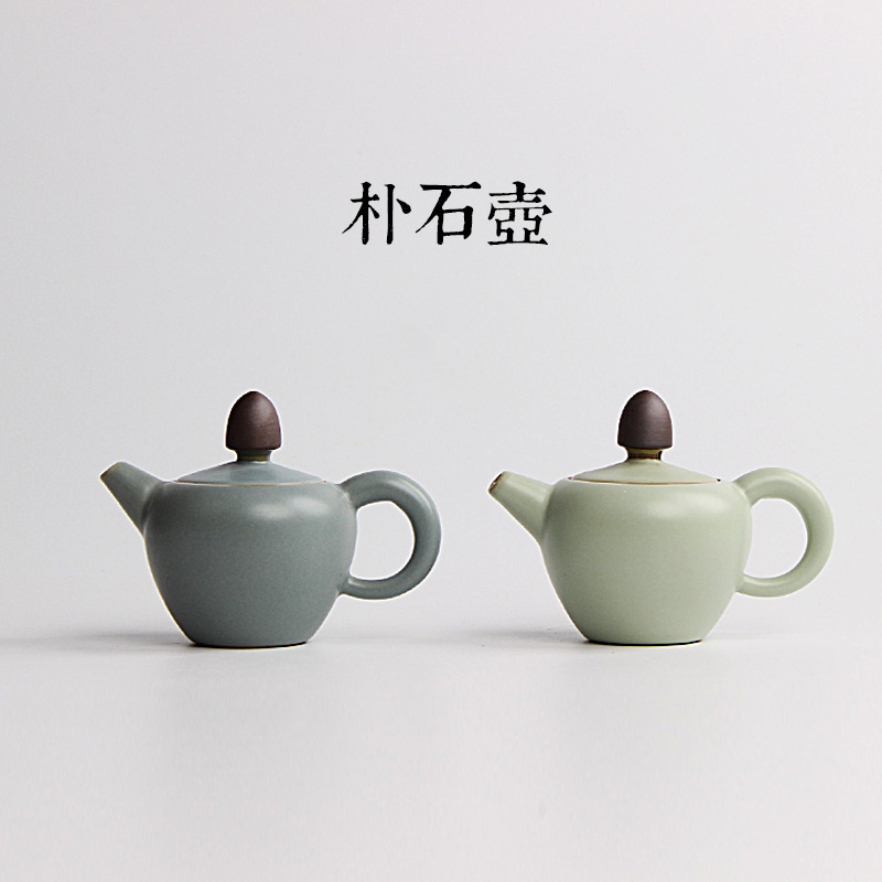 正品汝窯蟬翼開片可養茶壺陶瓷茶壺汝窯功夫茶具單泡普洱紅茶壺工廠,批發,進口,代購