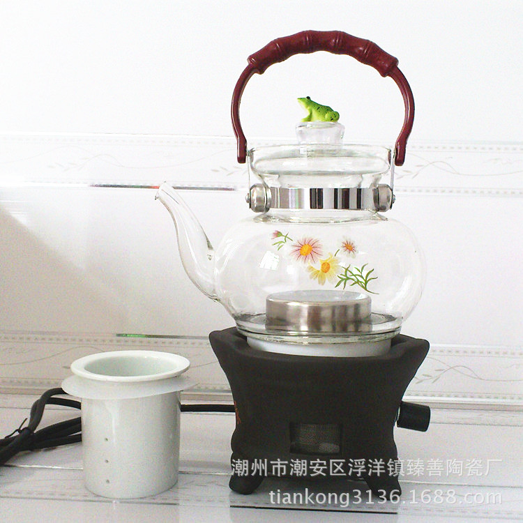 正稻陶然養生爐花茶爐電熱燒水茶壺玻璃功夫茶具過濾陶瓷E02工廠,批發,進口,代購