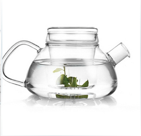 耐熱玻璃茶具出口北歐 短嘴平蓋歐式花茶壺 大容量三件式紅茶壺工廠,批發,進口,代購
