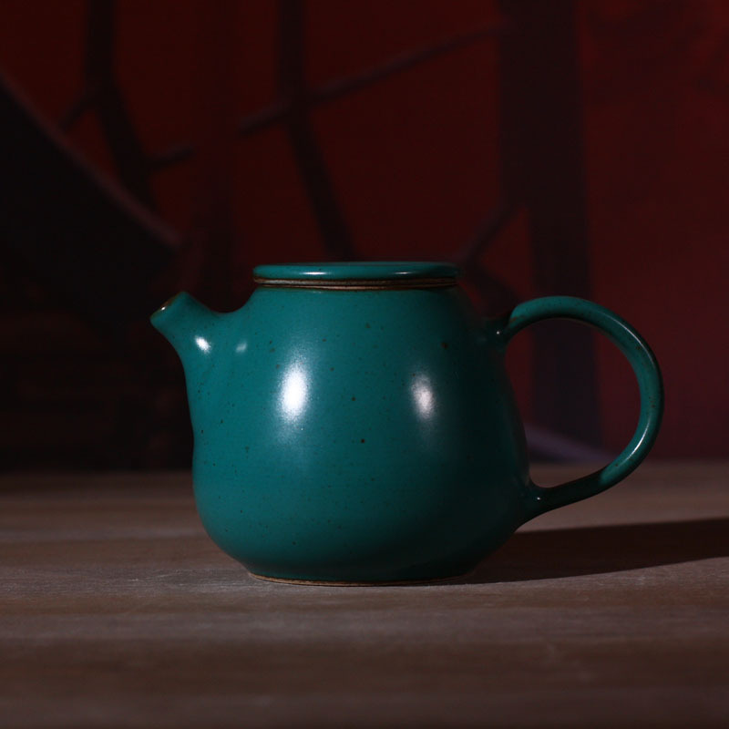 手工粗陶茶壺 功夫茶具泡茶壺 窯變藍陶瓷茶壺單壺正把急須工廠,批發,進口,代購