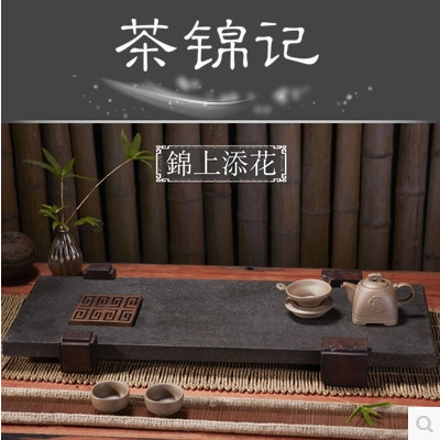 老船木烏金石茶盤 實木茶盤 石頭茶盤 功夫茶盤 錦上添花高檔茶具批發・進口・工廠・代買・代購