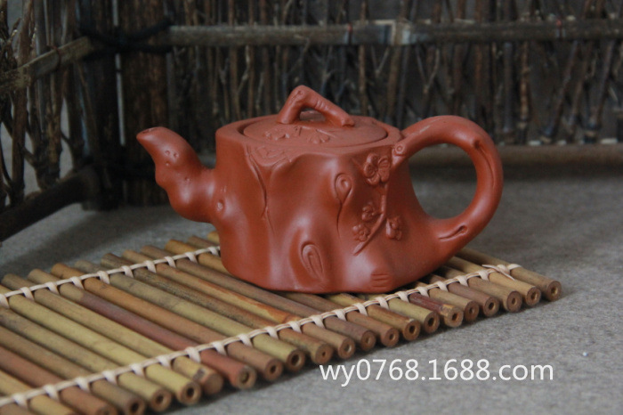 特惠紫砂壺 朱泥茶壺  仿古樹樁茶壺工廠,批發,進口,代購
