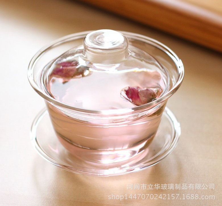 高檔高硼矽耐熱玻璃蓋碗 傳統中國風茶具 茶碗功夫茶具三才蓋碗工廠,批發,進口,代購