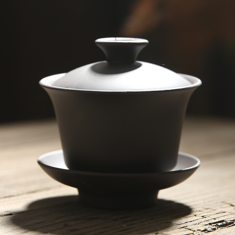 尚馨茶具 宜興紫砂茶具 功夫茶具 單品紫砂蓋碗三才碗 茶道配件工廠,批發,進口,代購