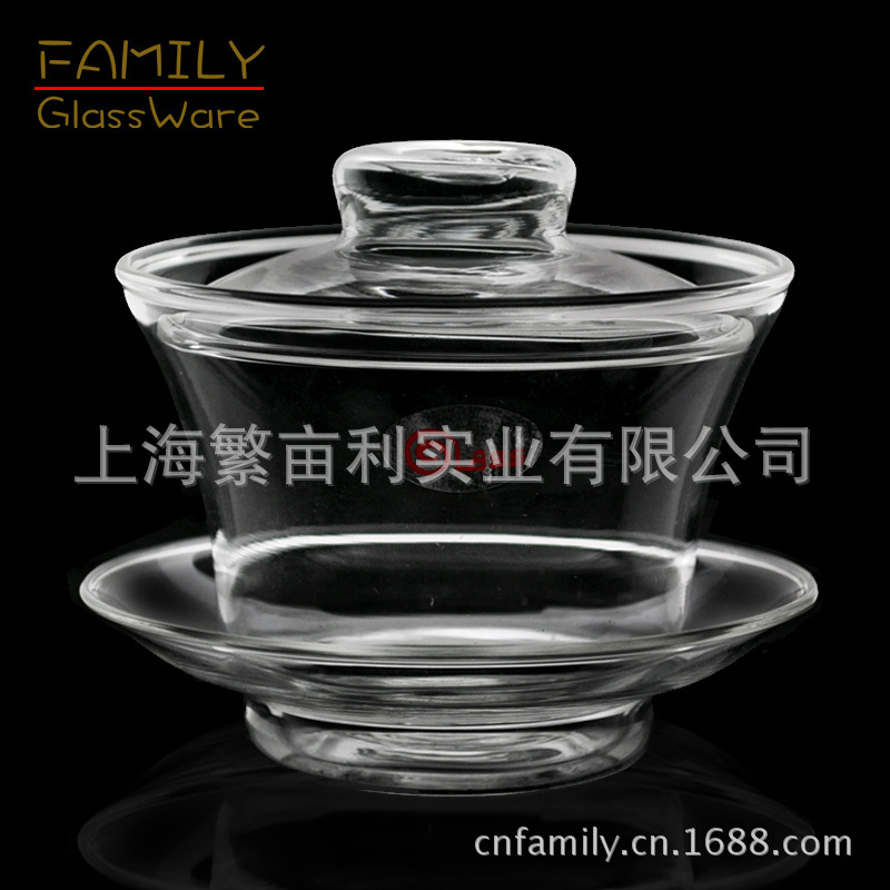 玻璃茶具批發 耐熱玻璃蓋碗批發 三才蓋碗功夫茶杯 140ml透明工廠,批發,進口,代購