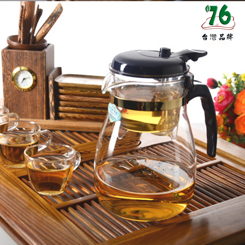 批發正品76玻璃飄逸杯自動泡茶壺耐熱可拆洗內膽玲瓏紅茶過濾茶具工廠,批發,進口,代購