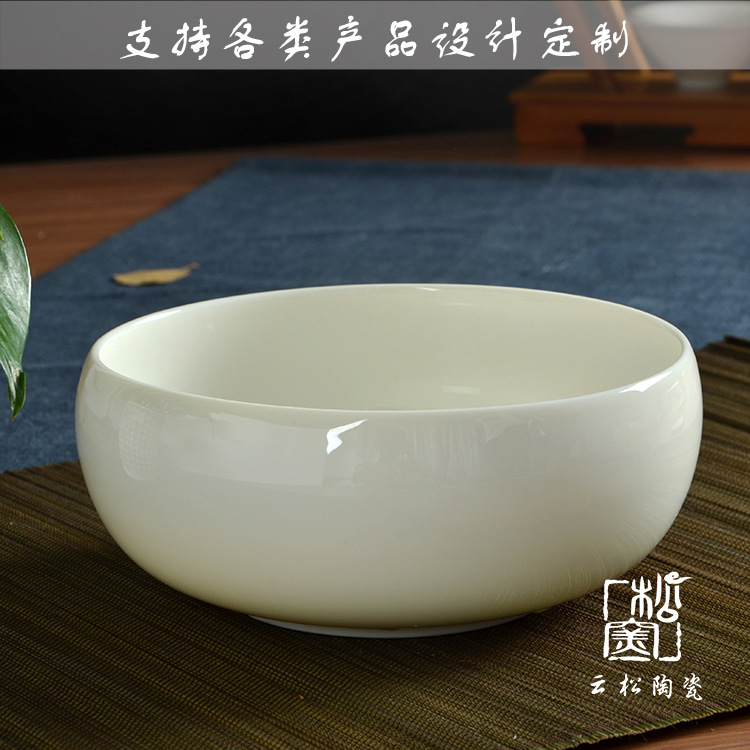 德化白瓷功夫茶具 杯洗配件茶洗 玉瓷水洗筆洗 品茗杯消毒器工廠,批發,進口,代購