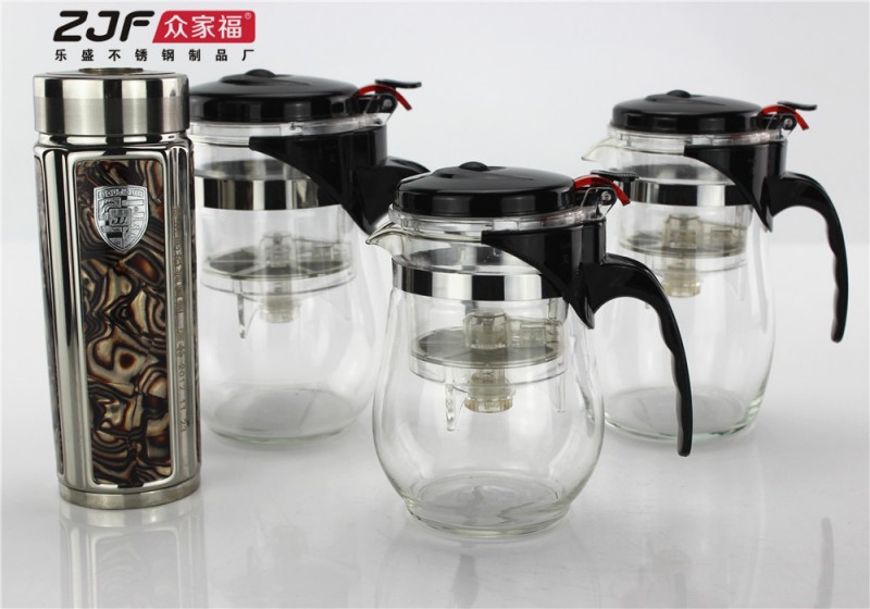 拆洗泡茶壺 玻璃泡茶器 功夫茶具 500ML-1200M;飄逸杯/玲瓏杯工廠,批發,進口,代購