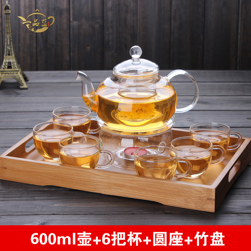 加厚耐熱玻璃茶壺煮泡茶具花茶壺整套裝透明過濾內膽功夫水果茶盤批發・進口・工廠・代買・代購