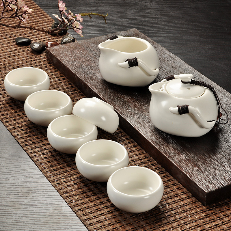 陶瓷茶具套裝8頭定窯茶具套裝 整套陶瓷創意禮品公司 廠傢直銷工廠,批發,進口,代購
