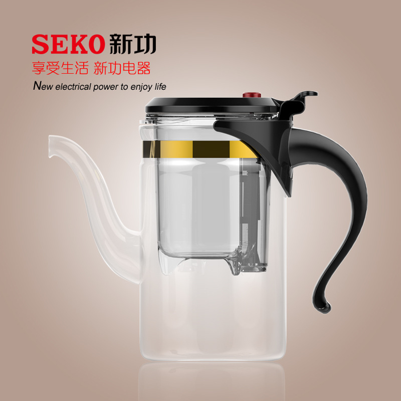 SEKO/新功 806耐熱飄逸杯 不銹鋼/PC/玻璃內膽玻璃茶具玲瓏杯批發工廠,批發,進口,代購