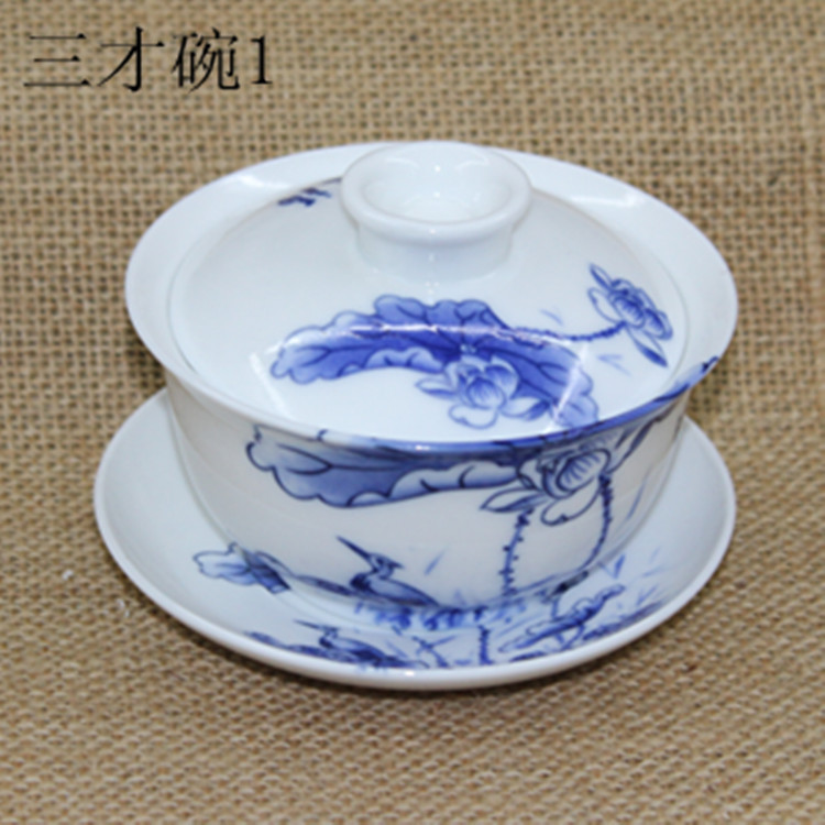 德化白瓷三才碗 蓋碗泡茶器 泡綠茶紅茶茶杯子 可定製3.8寸工廠,批發,進口,代購