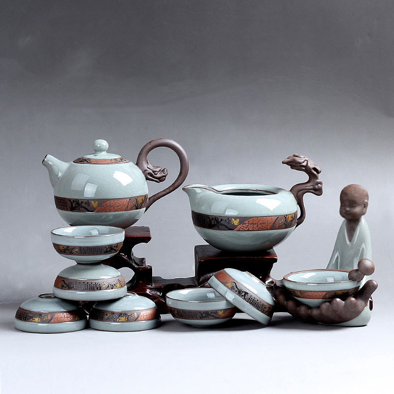 哥窯整套茶具套裝特價陶瓷紫砂功夫茶壺招代理一件代發工廠,批發,進口,代購