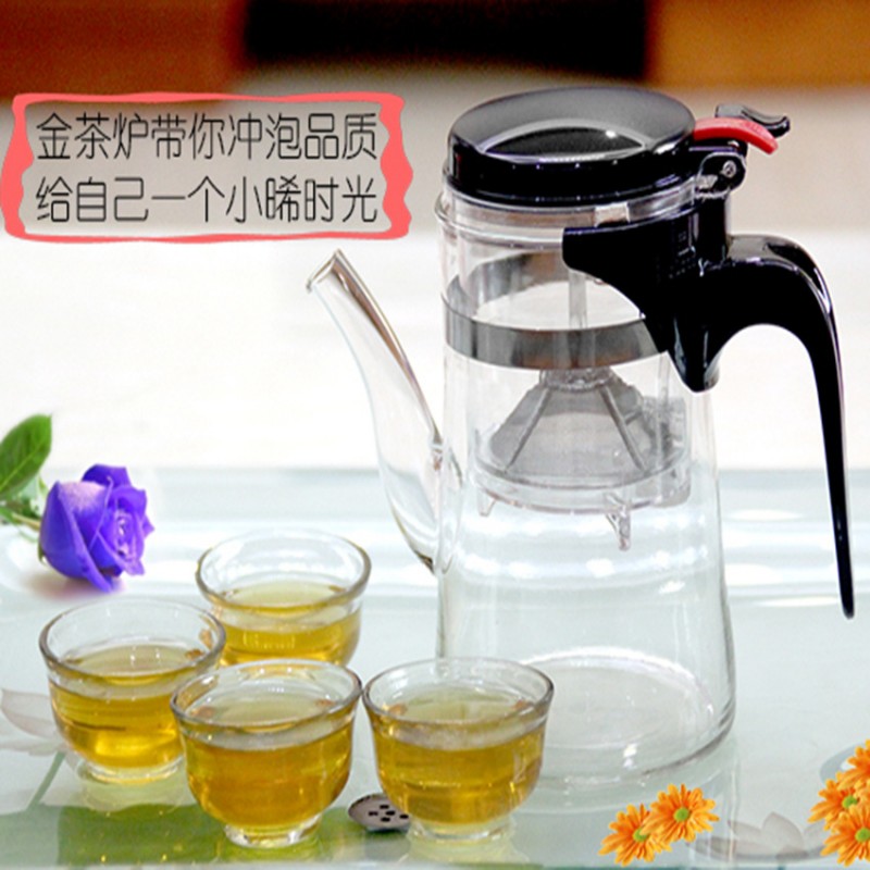 金茶爐 廠傢直銷可拆洗茶具 耐高溫玻璃茶壺L新一代茶趣杯 飄逸杯工廠,批發,進口,代購