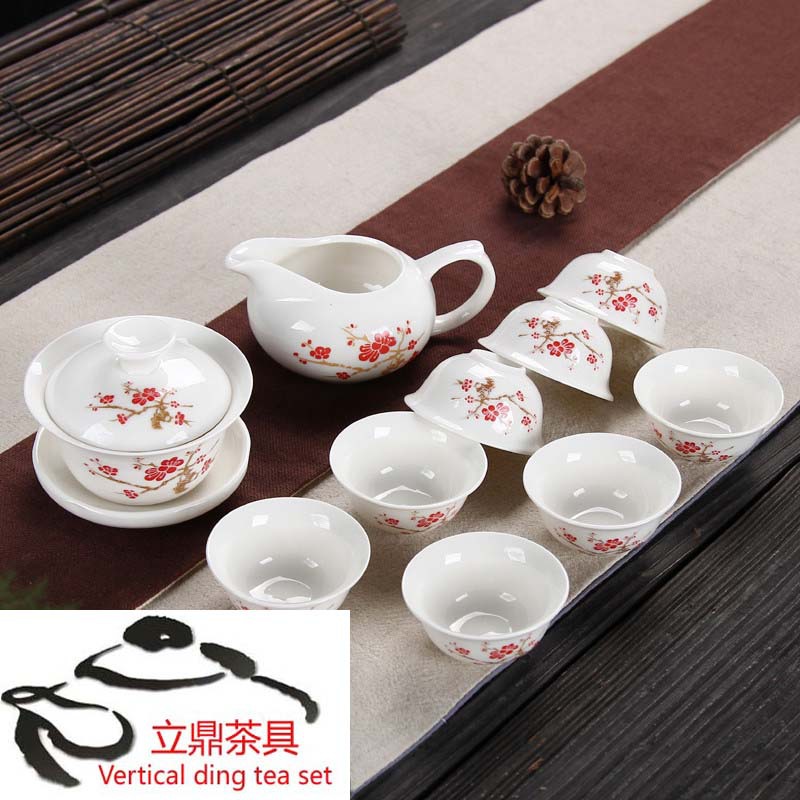 德化陶瓷 特價功夫茶具 10頭白瓷套裝茶具 可定製LOGO工廠,批發,進口,代購
