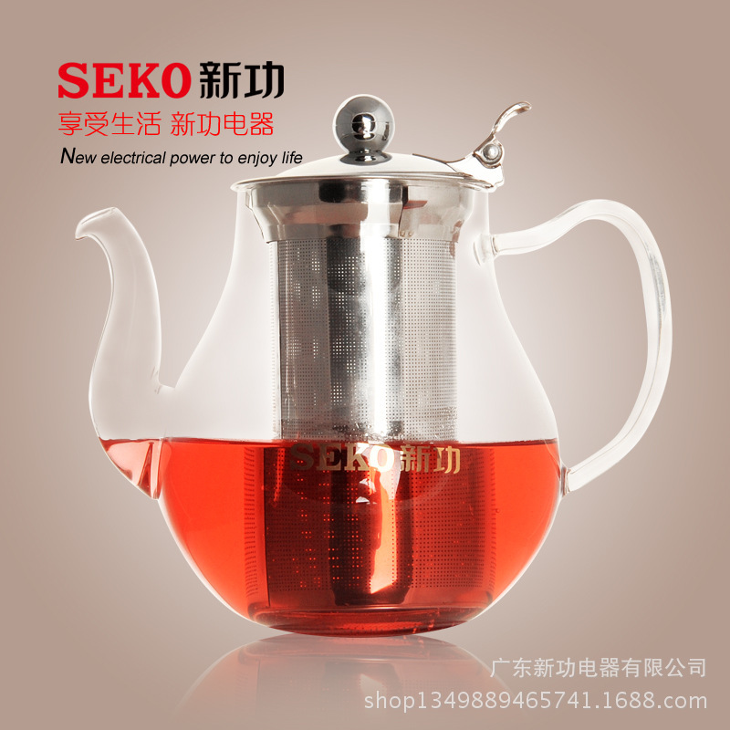 SEKO/新功 805耐熱飄逸杯 不銹鋼/PC/玻璃內膽玻璃茶具玲瓏杯批發批發・進口・工廠・代買・代購