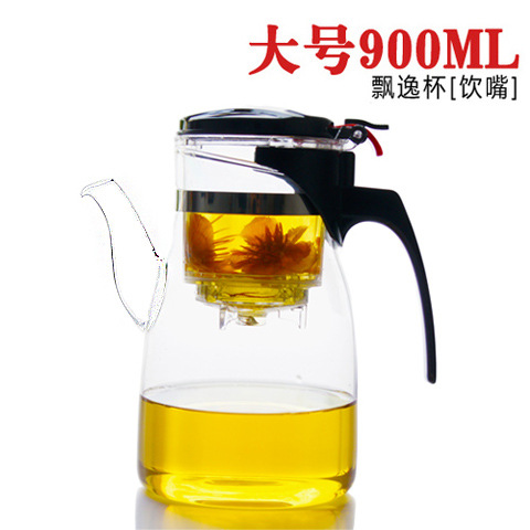 大容量耐熱玻璃飄逸杯泡茶杯飄逸壺可拆洗功夫茶具彩盒裝950ML工廠,批發,進口,代購