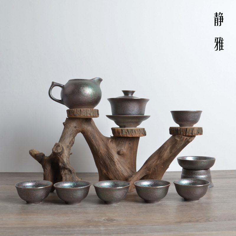 陶瓷功夫茶具禮品套裝茶壺建盞環保檢測安全使用經典色送禮靜雅工廠,批發,進口,代購