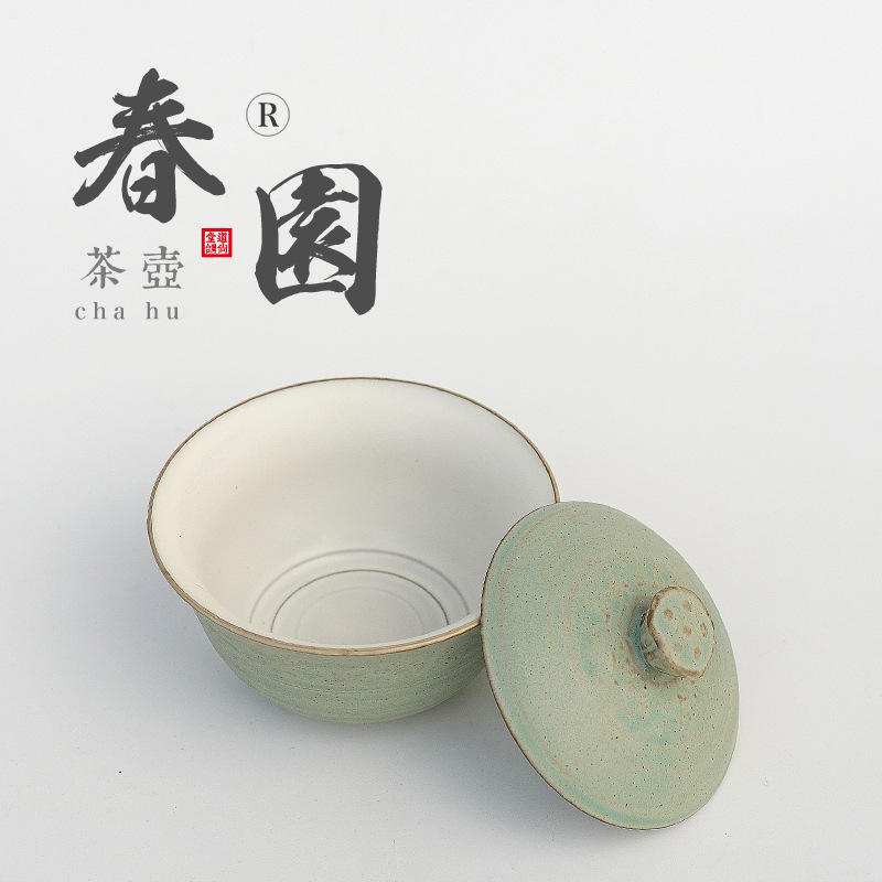 粗陶蓋碗 大號茶杯泡茶套裝陶瓷整套功夫茶具加厚三才日式茶碗工廠,批發,進口,代購